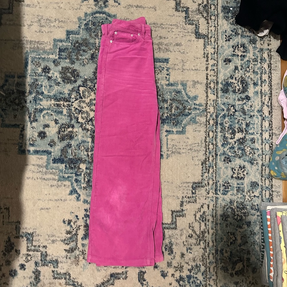 Pink corduroy pants